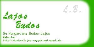 lajos budos business card